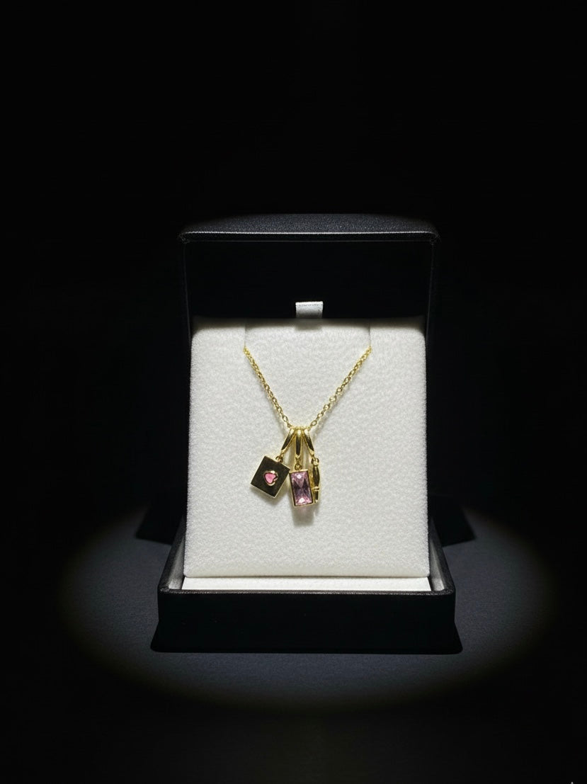 Sevgilime mektup kolye çarpıcı not ve kutulu