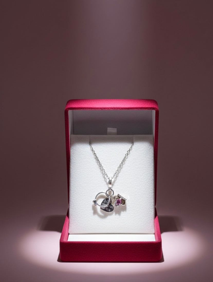 Prensesime kolye çarpıcı not ve kutulu