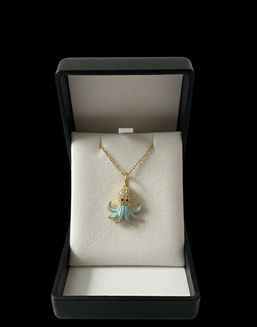 Kendime ışıltılı kolye çarpıcı not ve kutulu