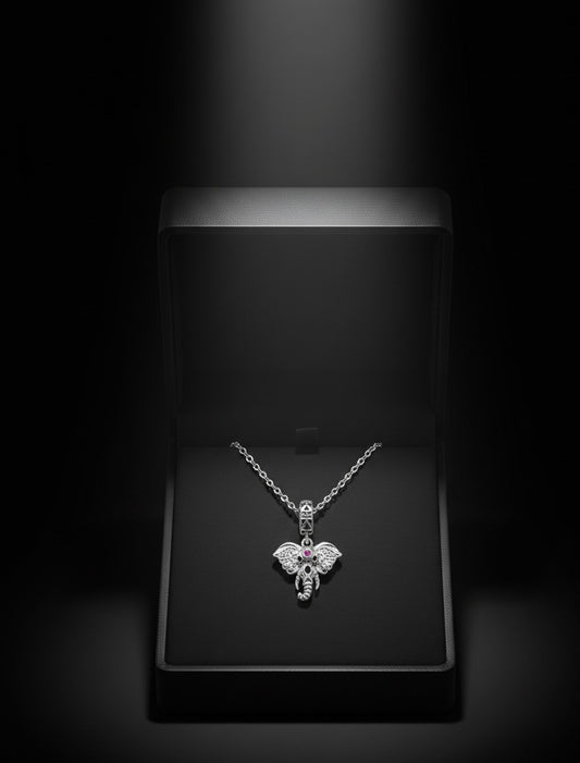 Bereket fili kolye çarpıcı not ve kutulu